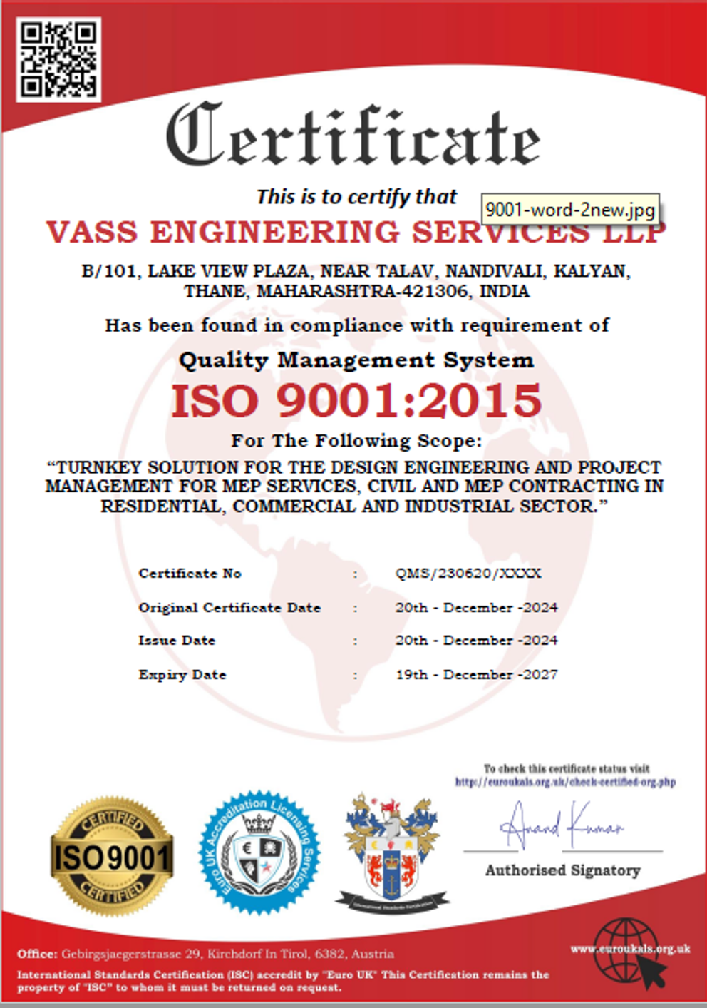 PWD Certificate